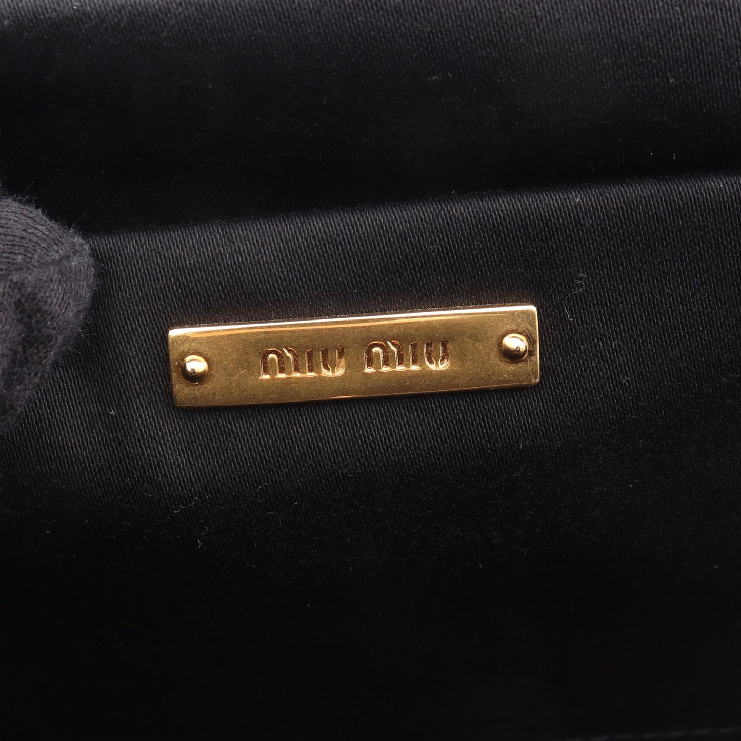 MATELASSE ビジュー ハンドバッグ スエード ブルーグレー ミュウミュウ バッグ miu miu