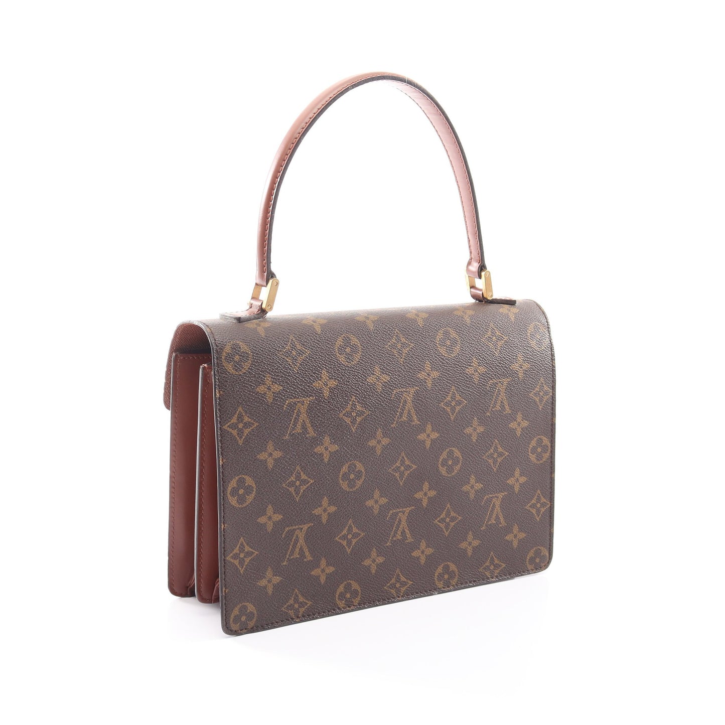 モンソー モノグラム ハンドバッグ PVC レザー ブラウン ルイヴィトン バッグ LOUIS VUITTON