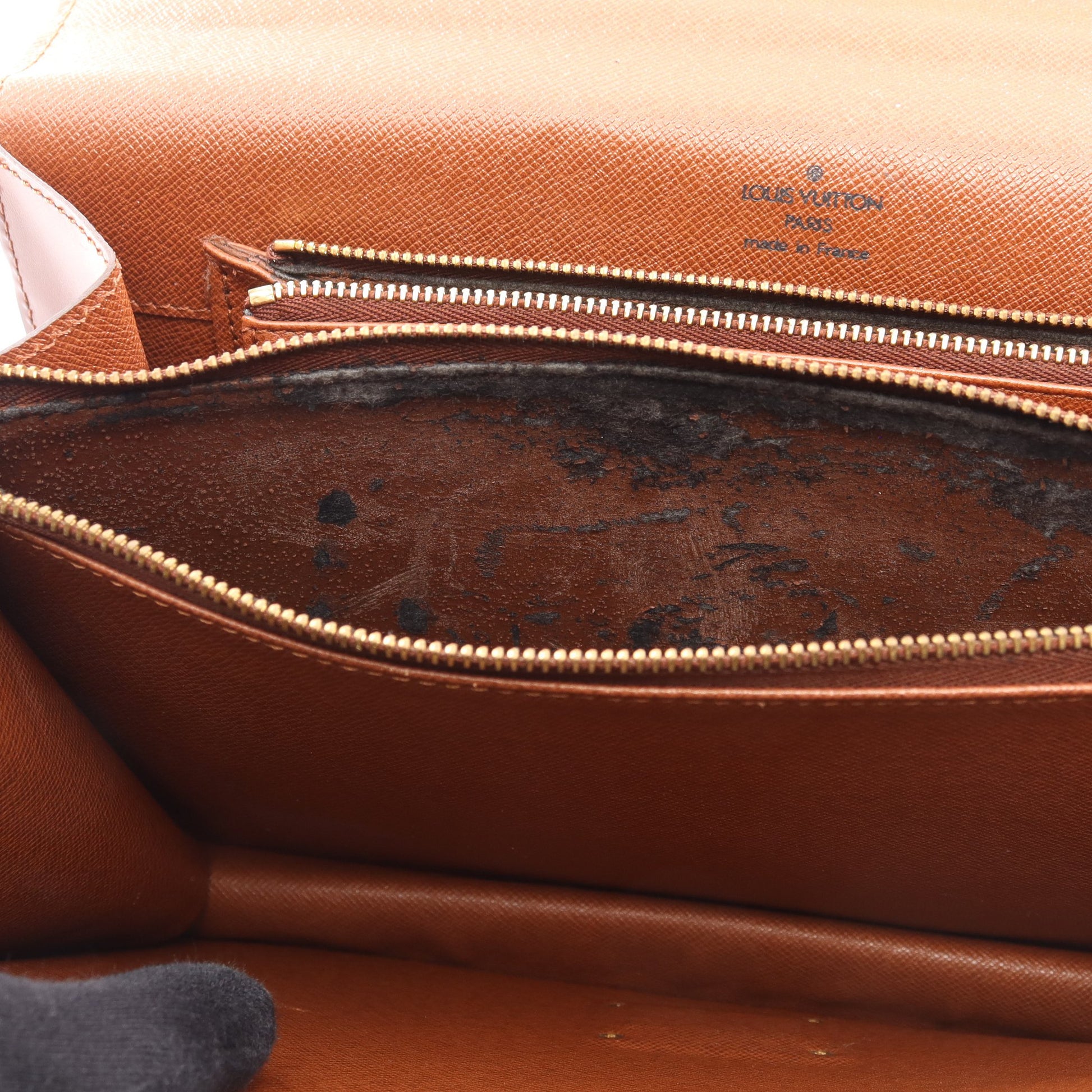 モンソー モノグラム ハンドバッグ PVC レザー ブラウン ルイヴィトン バッグ LOUIS VUITTON