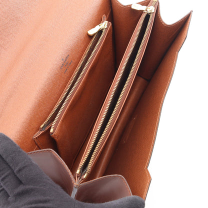 モンソー モノグラム ハンドバッグ PVC レザー ブラウン ルイヴィトン バッグ LOUIS VUITTON