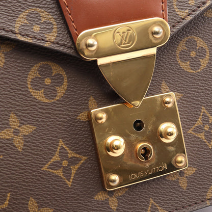 モンソー モノグラム ハンドバッグ PVC レザー ブラウン ルイヴィトン バッグ LOUIS VUITTON