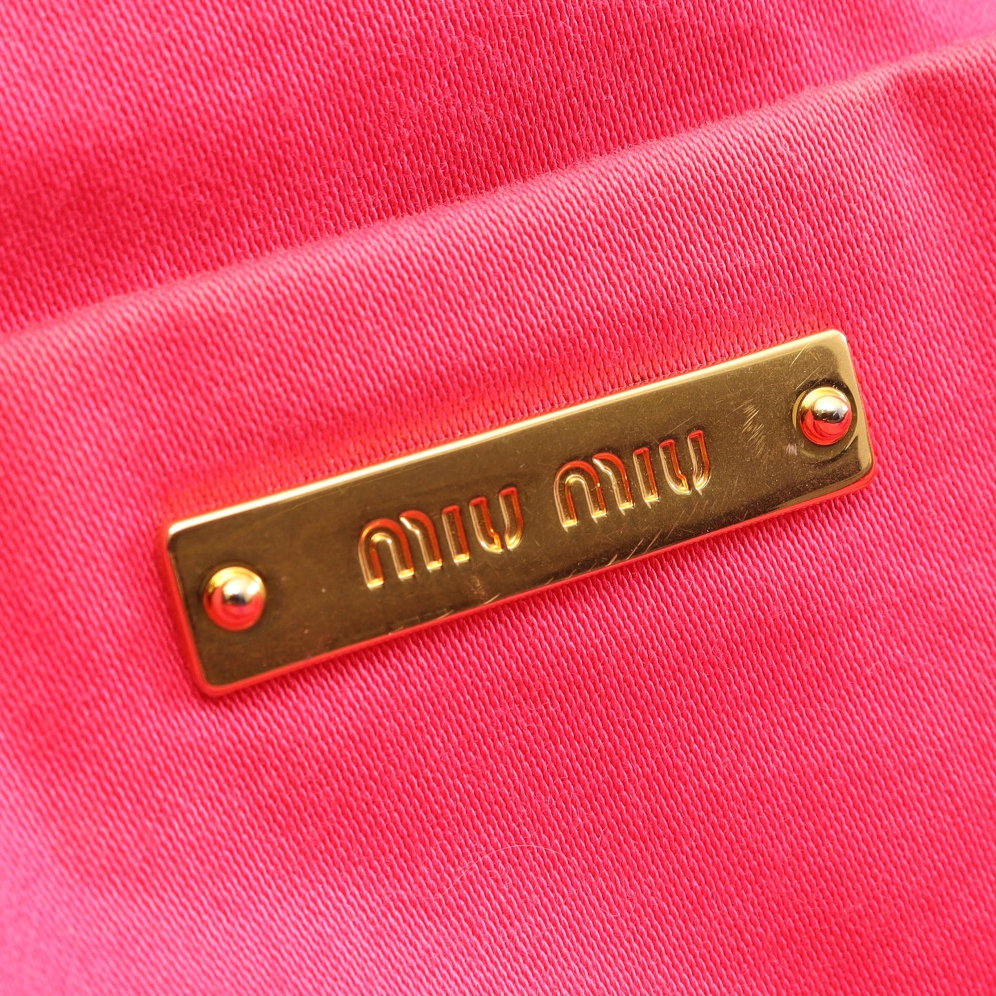 ロックチャーム付き 2WAY ハンドバッグ レザー ブラック ミュウミュウ バッグ miu miu