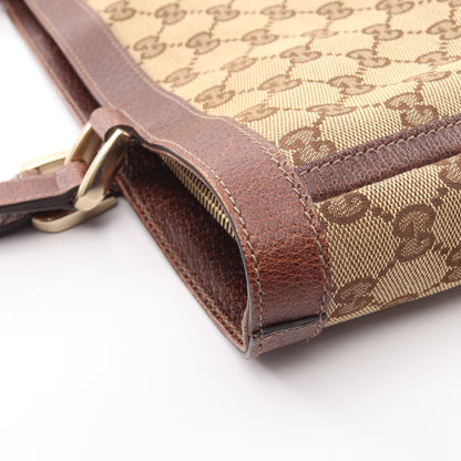 アビー ハンドバッグ トートバッグ キャンバス レザー ベージュ ブラウン グッチ バッグ GUCCI