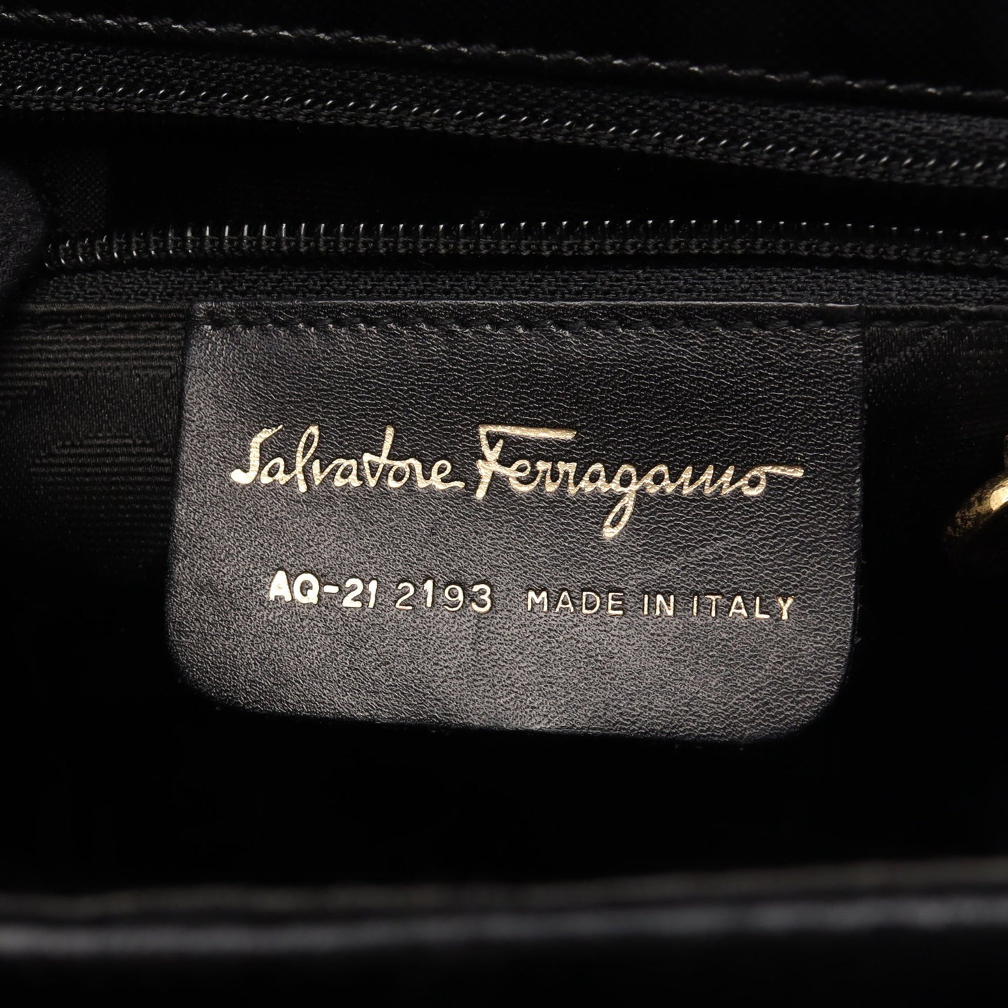ガンチーニ 2WAY ハンドバッグ レザー ブラック サルヴァトーレフェラガモ バッグ Salvatore Ferragamo