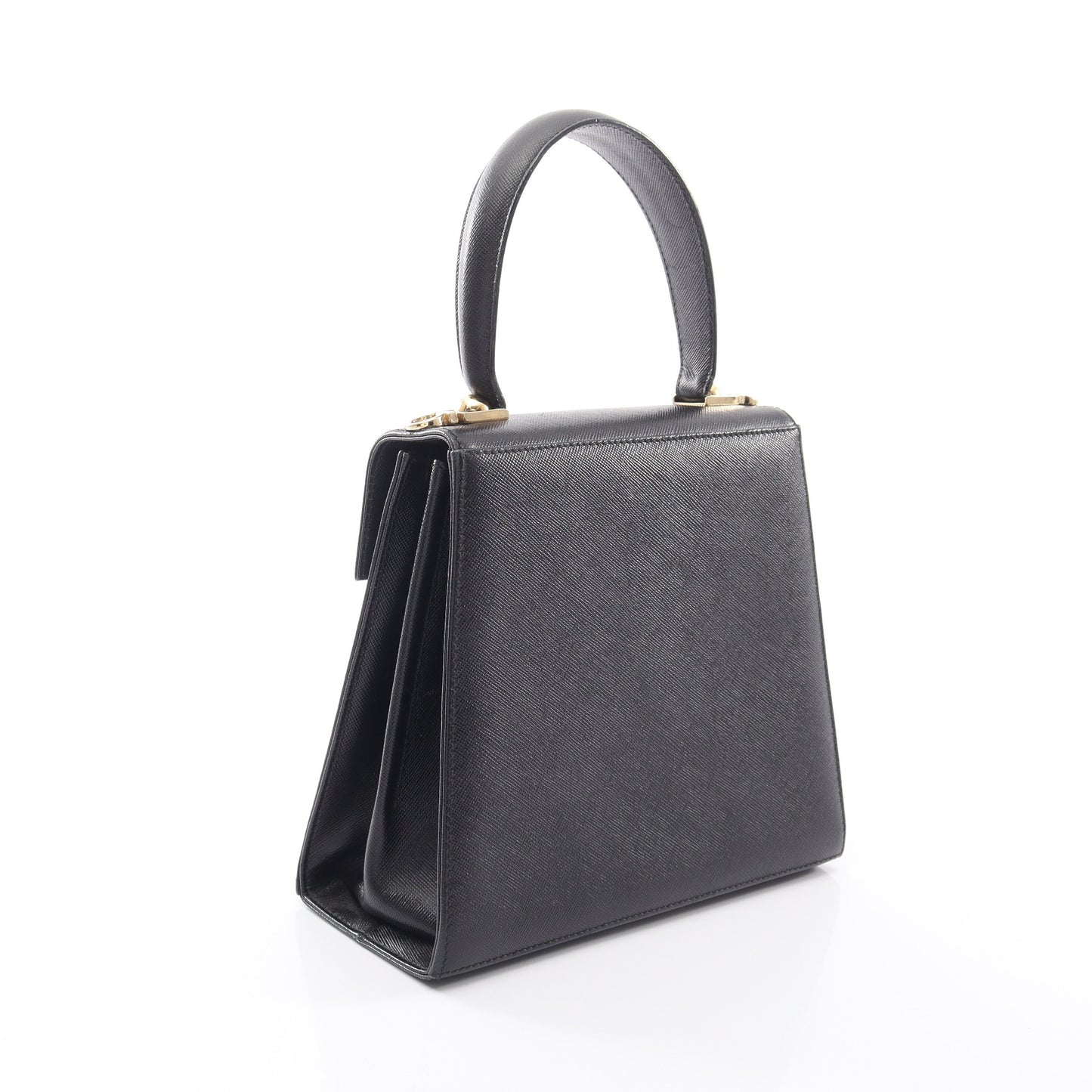 ガンチーニ 2WAY ハンドバッグ レザー ブラック サルヴァトーレフェラガモ バッグ Salvatore Ferragamo