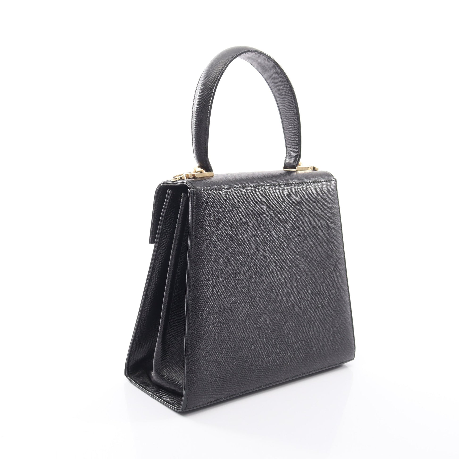 ガンチーニ 2WAY ハンドバッグ レザー ブラック サルヴァトーレフェラガモ バッグ Salvatore Ferragamo