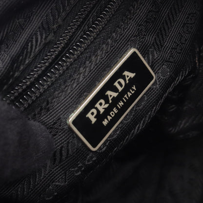 トライアングルロゴ ショルダーバッグ ナイロン サフィアーノレザー ブラック プラダ バッグ PRADA