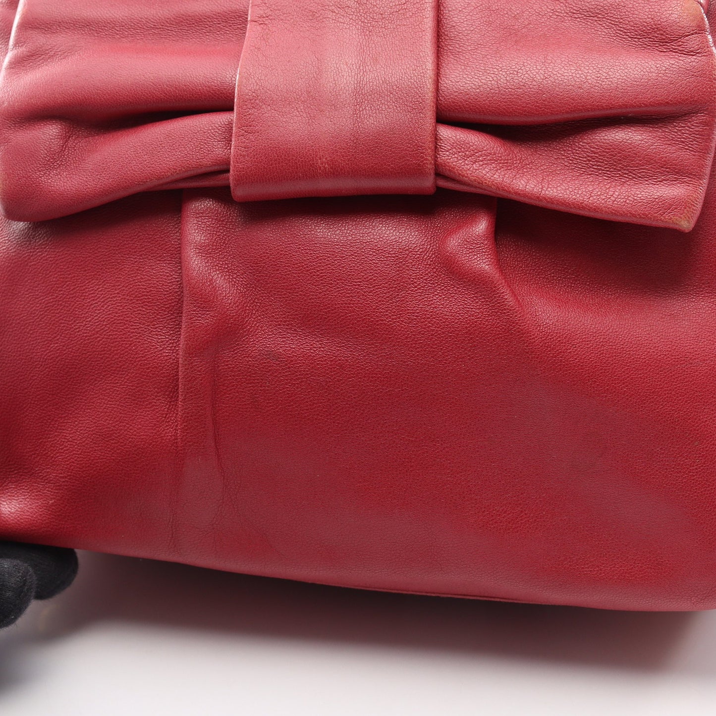 NAPPA FIOCCO 2WAY ハンドバッグ レザー ピンクレッド プラダ バッグ PRADA