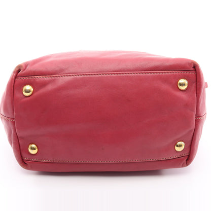 NAPPA FIOCCO 2WAY ハンドバッグ レザー ピンクレッド プラダ バッグ PRADA