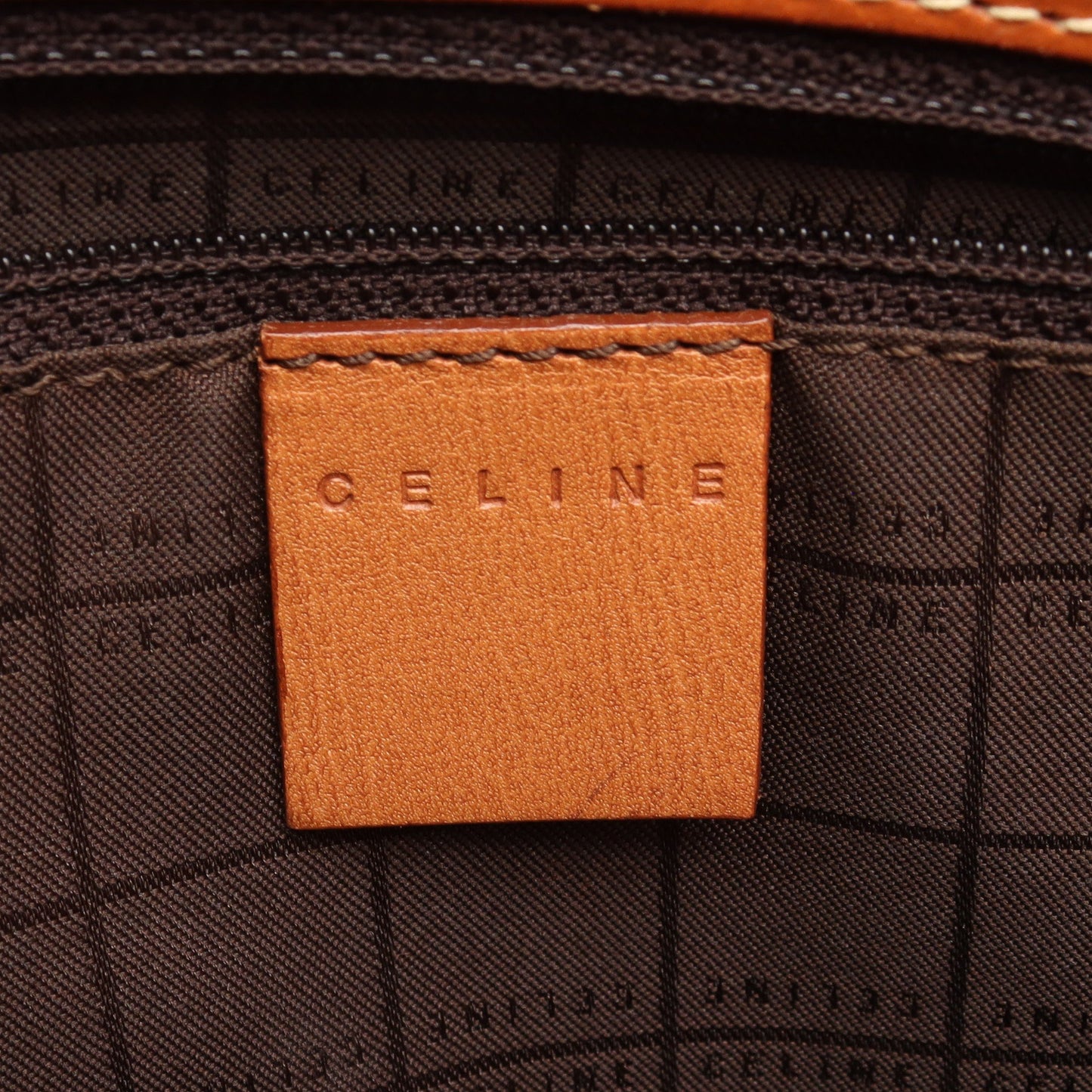 マカダム ショルダーバッグ トートバッグ PVC レザー ダークブラウン ブラウン セリーヌ バッグ CELINE