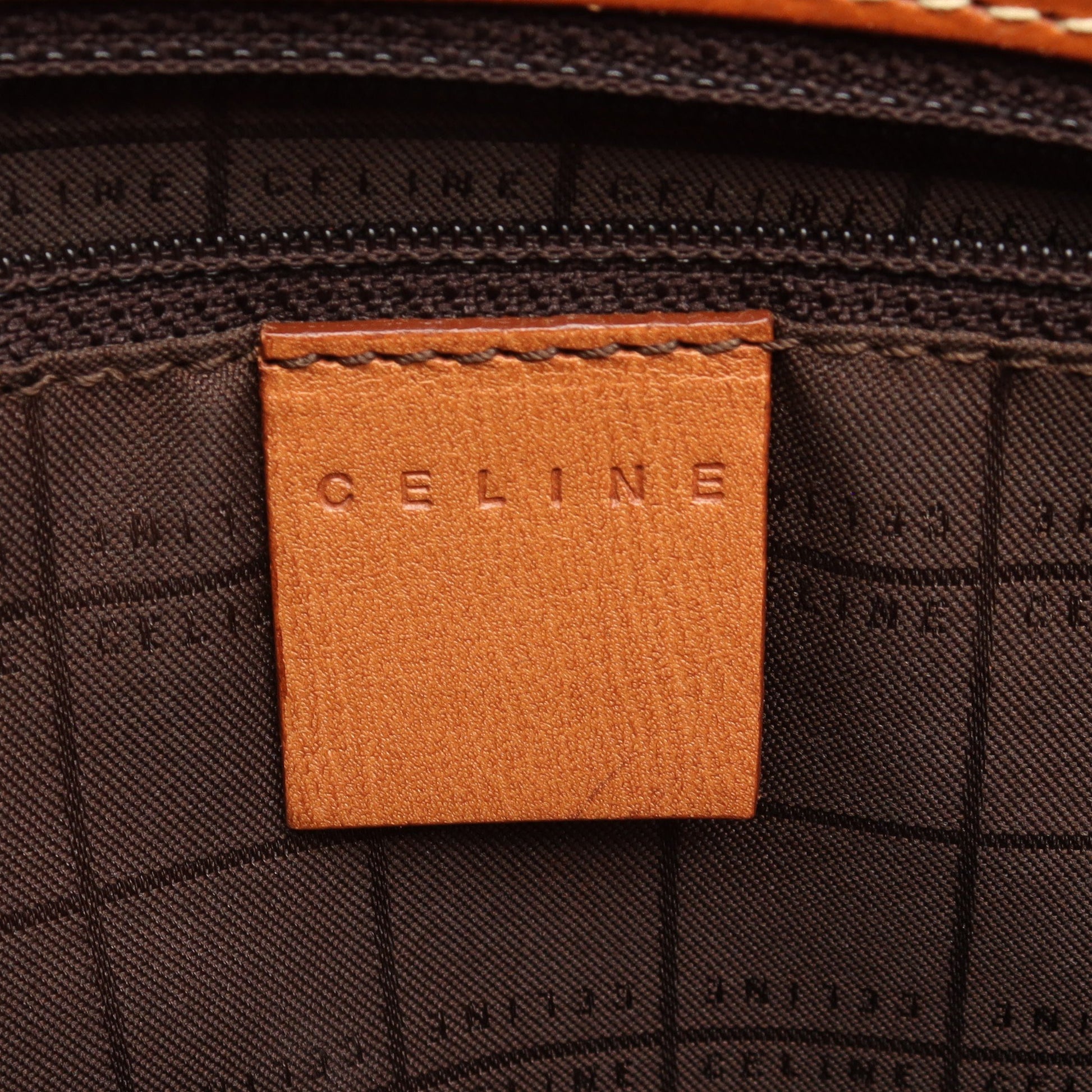 マカダム ショルダーバッグ トートバッグ PVC レザー ダークブラウン ブラウン セリーヌ バッグ CELINE