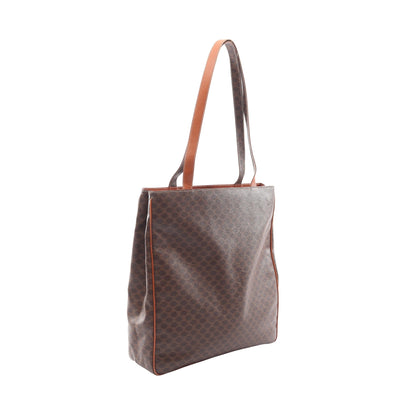 マカダム ショルダーバッグ トートバッグ PVC レザー ダークブラウン ブラウン セリーヌ バッグ CELINE