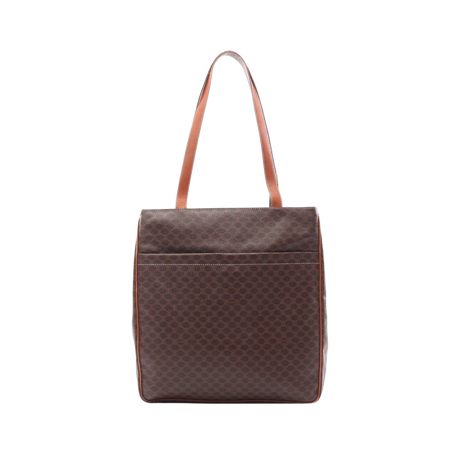マカダム ショルダーバッグ トートバッグ PVC レザー ダークブラウン ブラウン セリーヌ バッグ CELINE