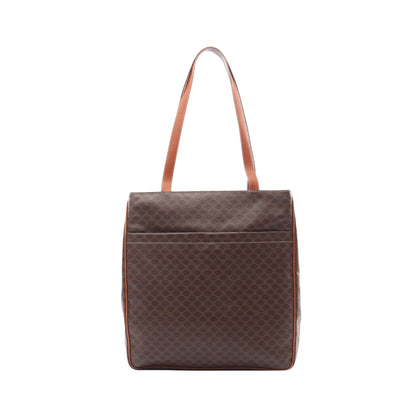 マカダム ショルダーバッグ トートバッグ PVC レザー ダークブラウン ブラウン セリーヌ バッグ CELINE