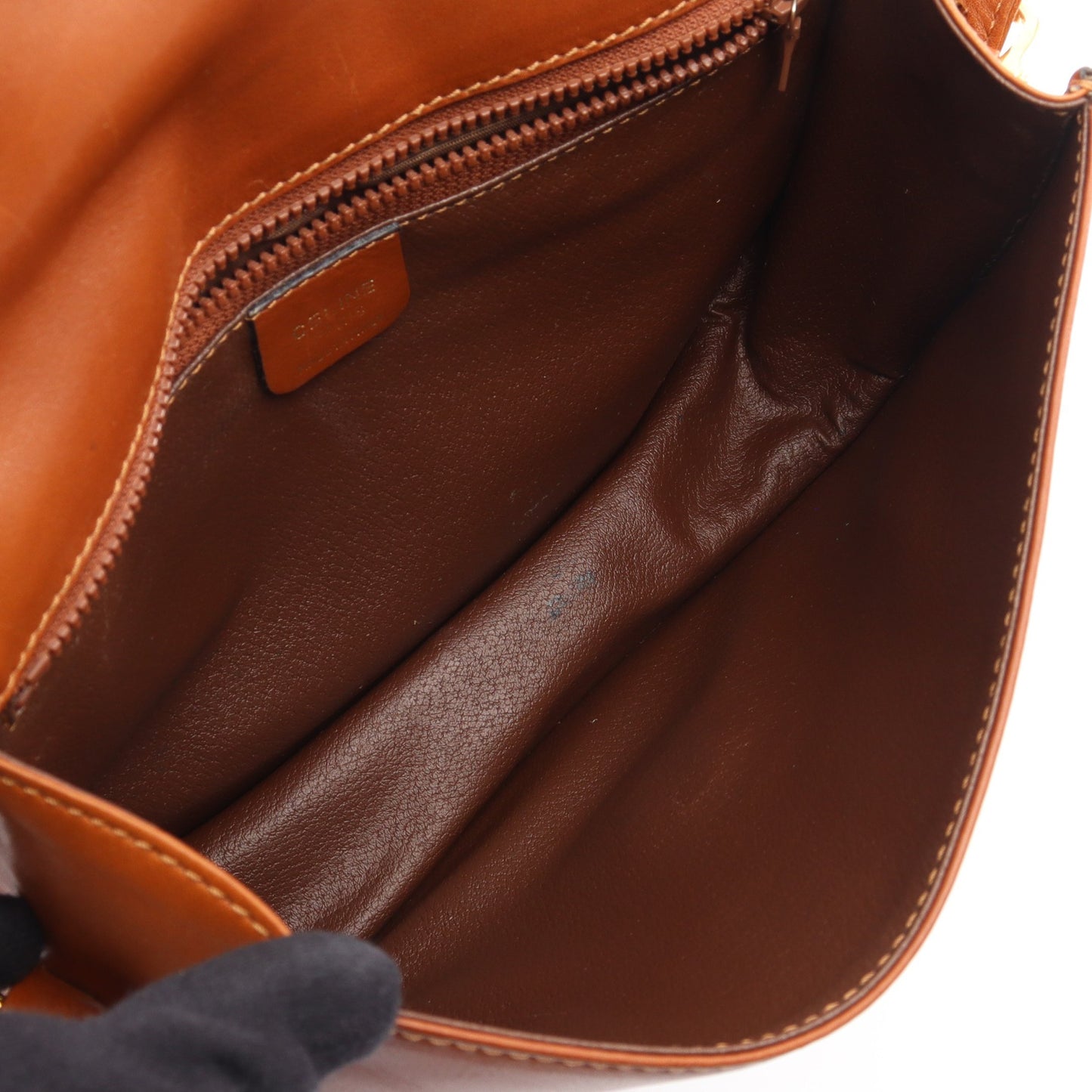 フラップ ショルダーバッグ レザー ブラウン セリーヌ バッグ CELINE