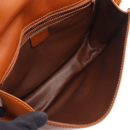 フラップ ショルダーバッグ レザー ブラウン セリーヌ バッグ CELINE