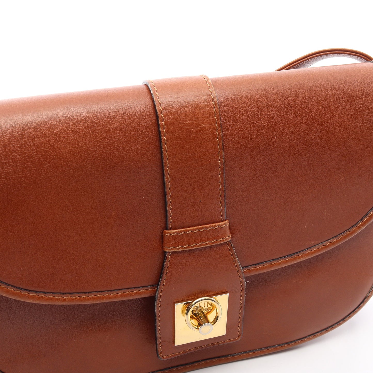 フラップ ショルダーバッグ レザー ブラウン セリーヌ バッグ CELINE