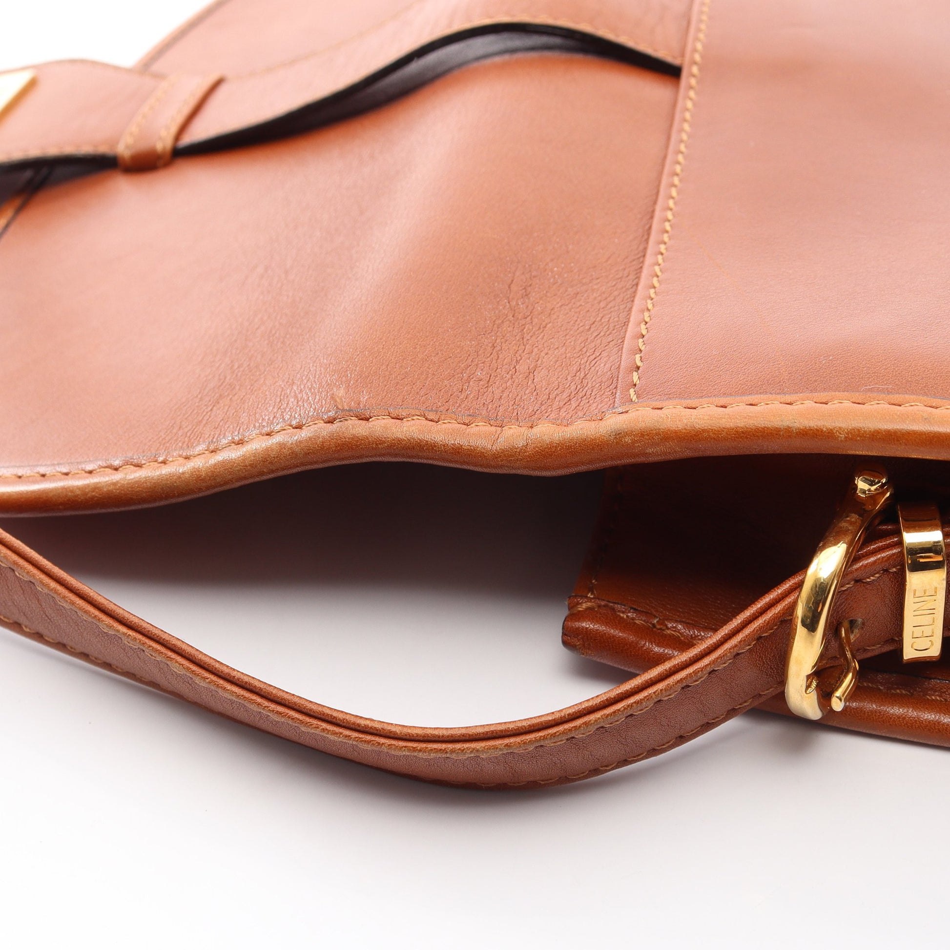 フラップ ショルダーバッグ レザー ブラウン セリーヌ バッグ CELINE