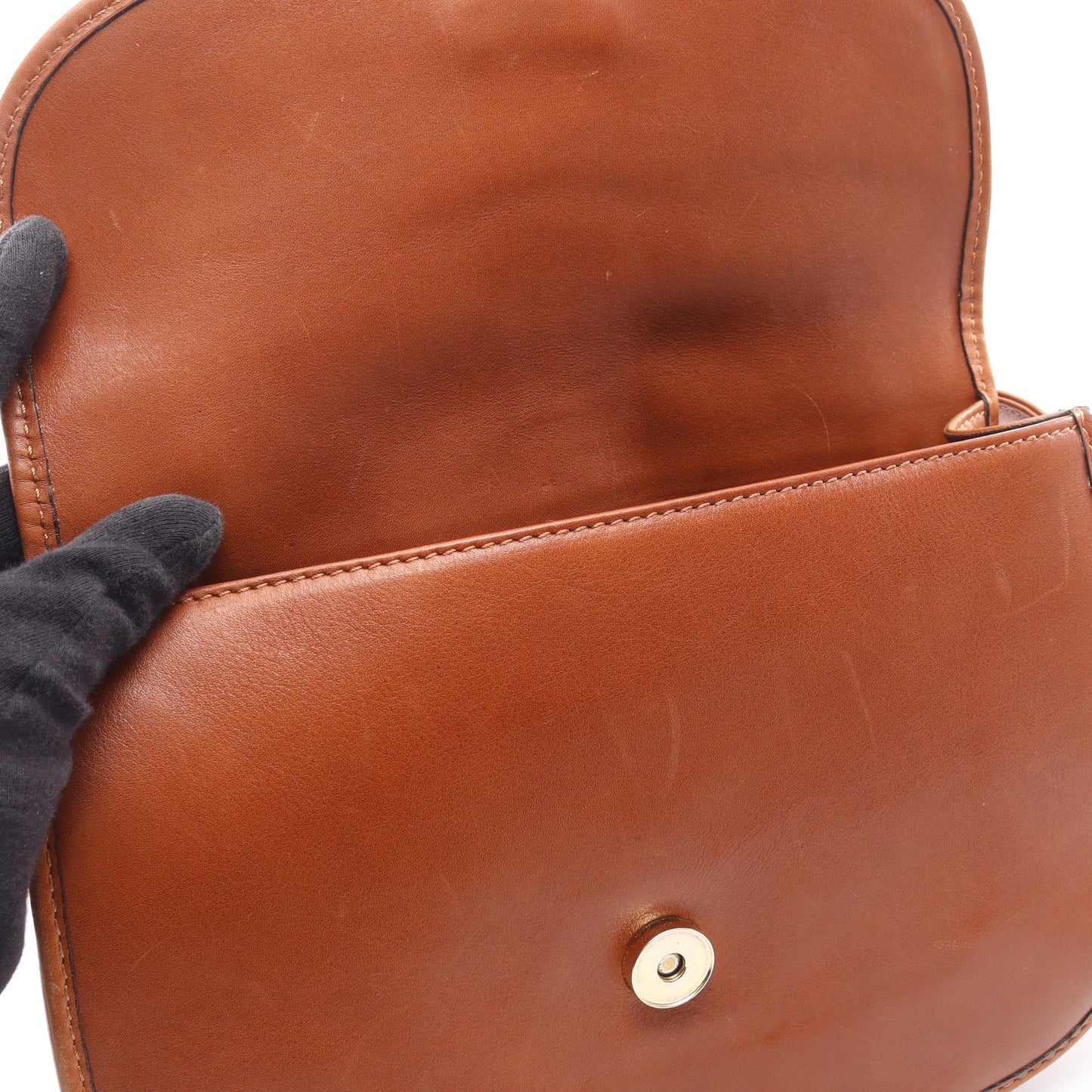 フラップ ショルダーバッグ レザー ブラウン セリーヌ バッグ CELINE