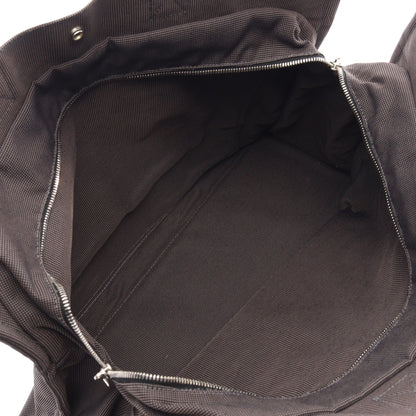 エールラインGM ハンドバッグ トートバッグ キャンバス グレー シルバー金具 エルメス バッグ HERMES