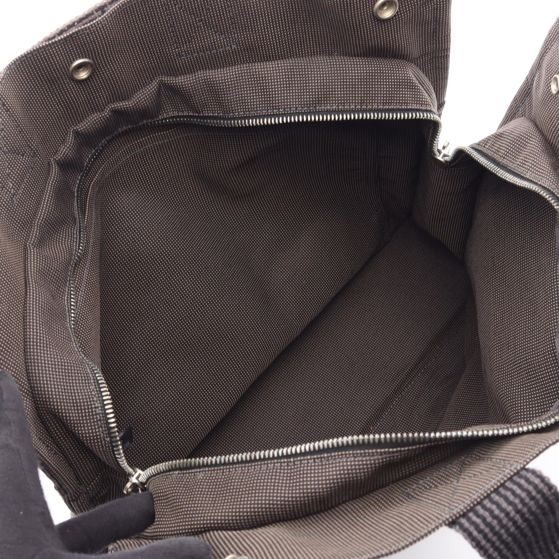 エールラインMM ハンドバッグ トートバッグ キャンバス グレー シルバー金具 エルメス バッグ HERMES
