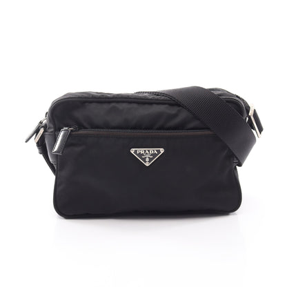 トライアングルロゴ ショルダーバッグ ナイロン レザー ブラック プラダ バッグ PRADA