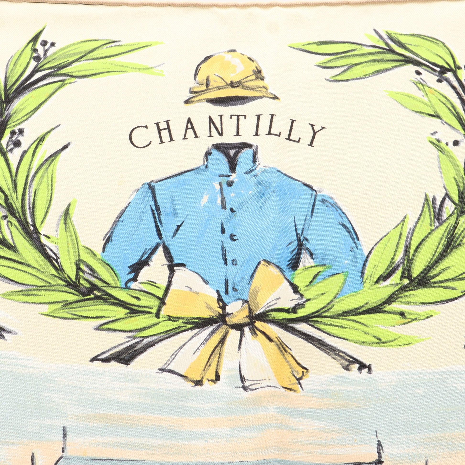カレ90 CHANTILLY スカーフ シルク アイボリー マルチカラー エルメス 財布・小物 HERMES