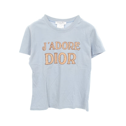 J'ADORE 半袖Tシャツ コットン ライトブルー ベージュ クリスチャンディオール