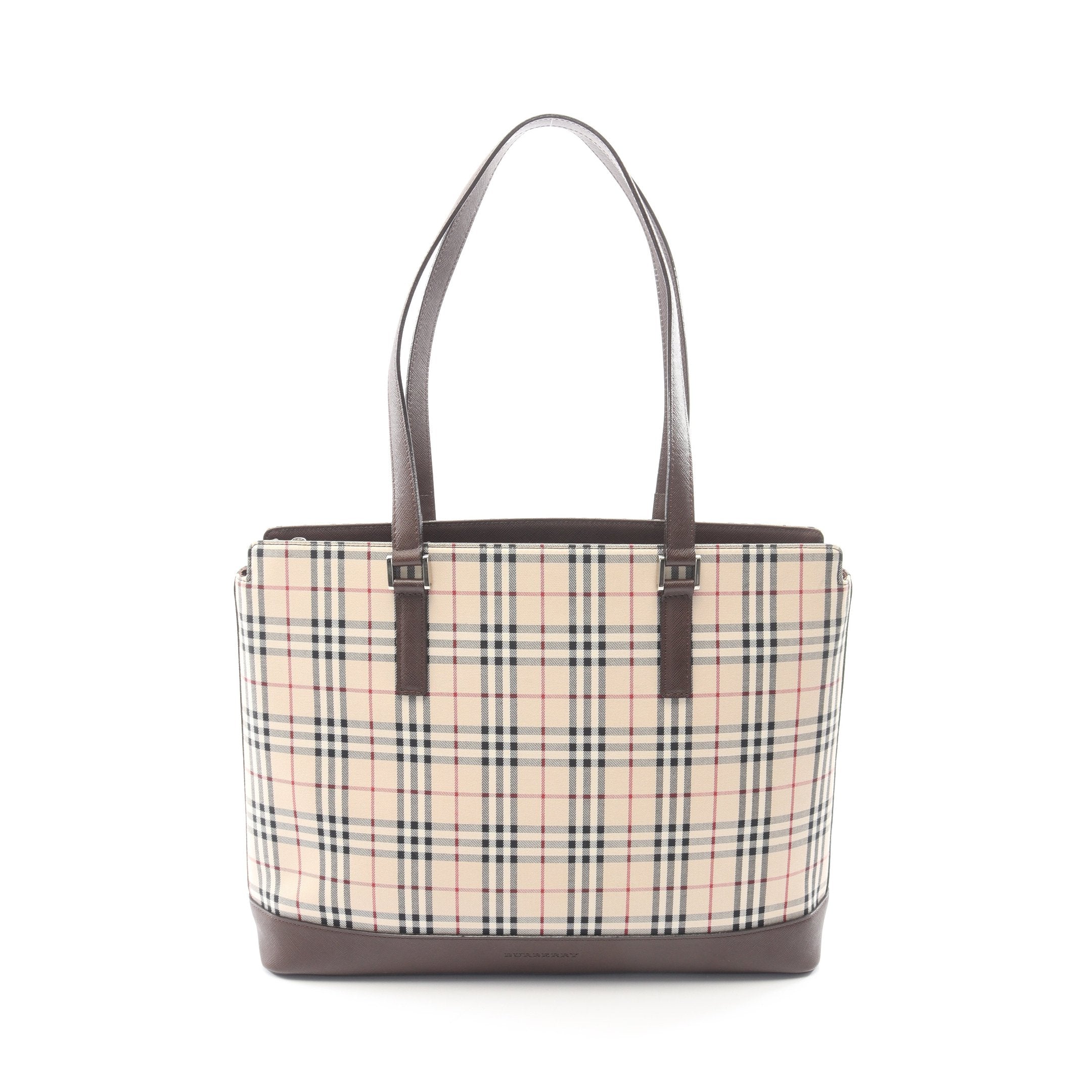 【美品】Burberrys　内部ノバチェック　ショルダーバッグ　トートバッグ ノバチェック ショルダーバッグ トートバッグ キャンバス レザー