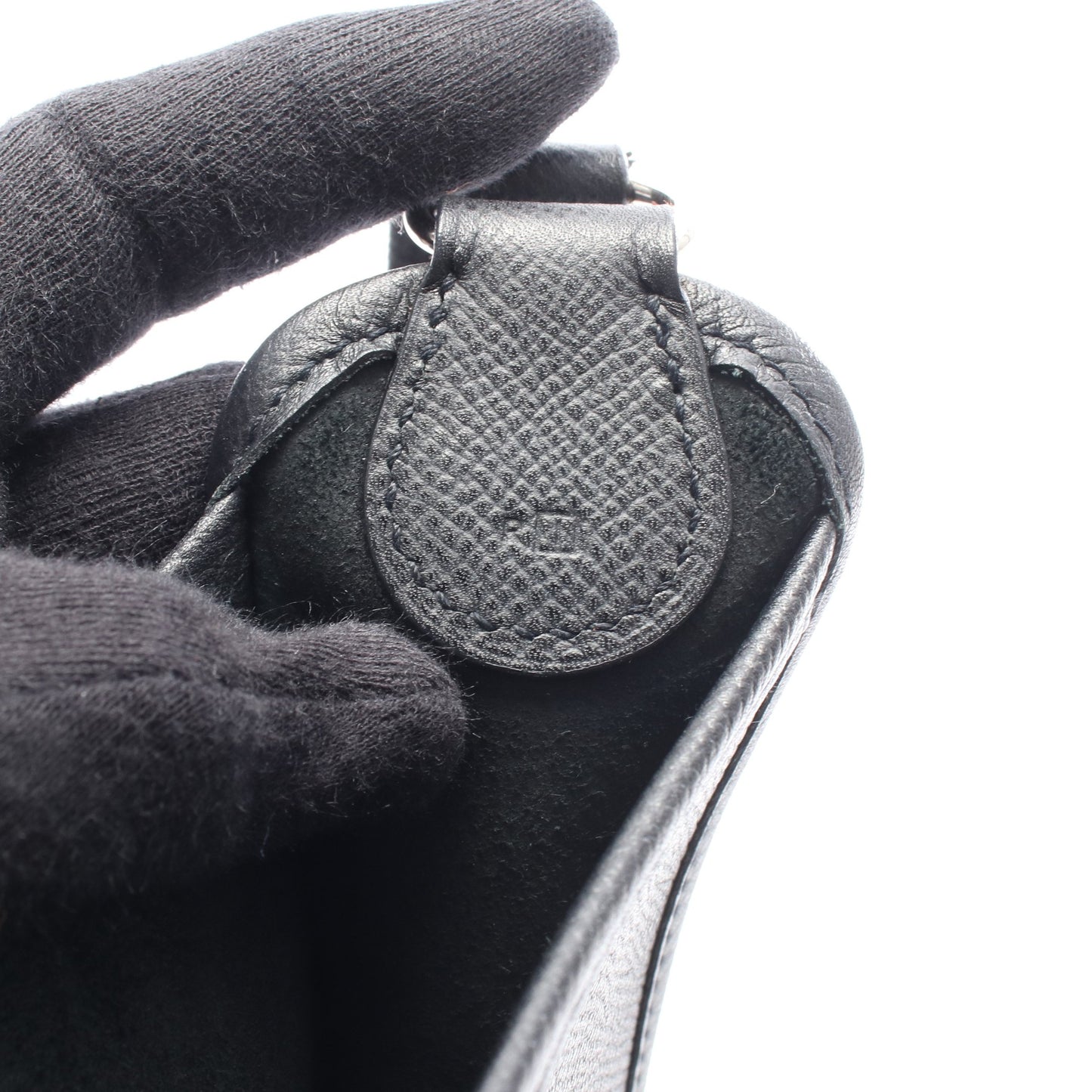 ヴェスパPM ショルダーバッグ ヴォーエプソン ブラック シルバー金具 □I刻印 エルメス