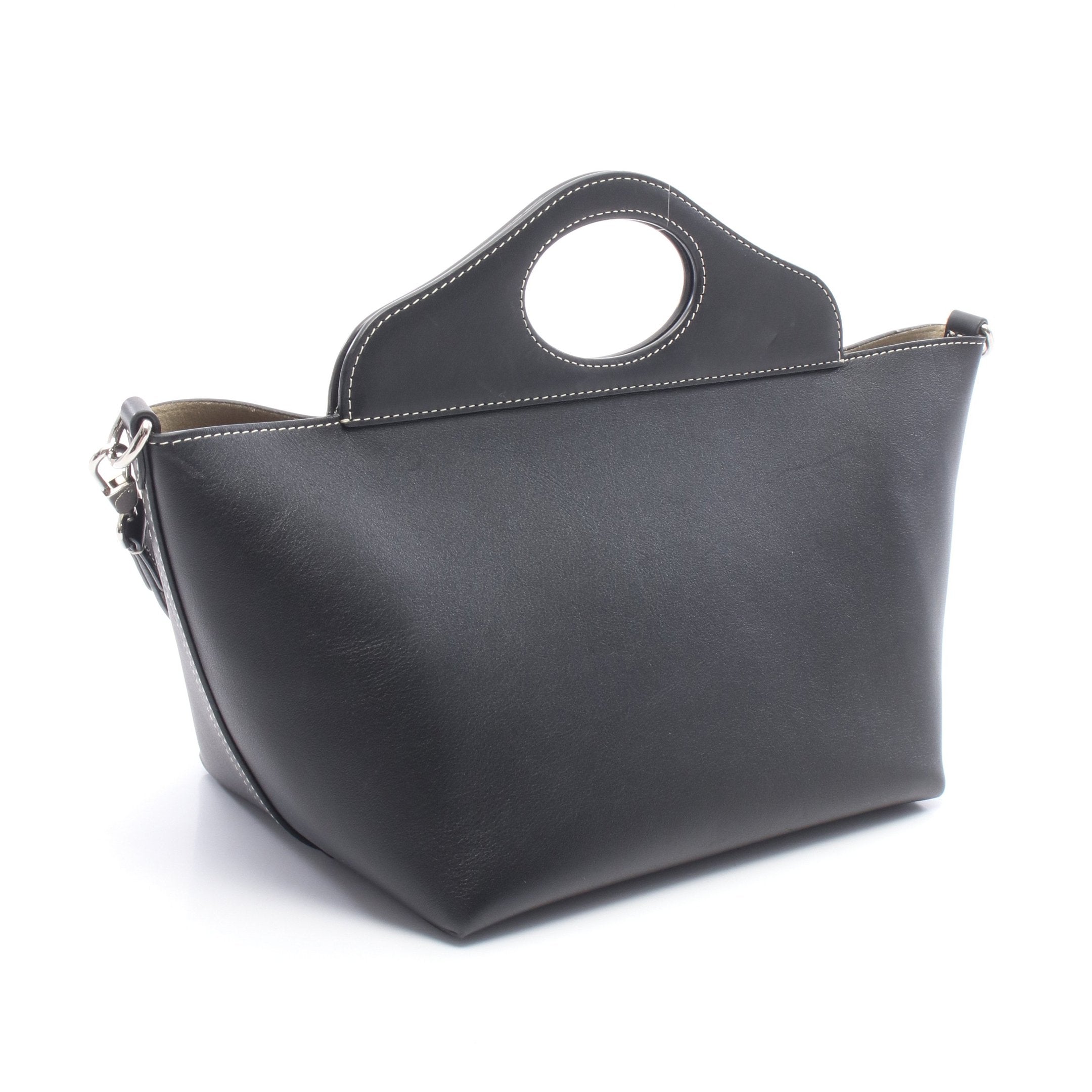 美品✨バーバリーブラックレーベル トートバッグ ショルダーバッグ 2way ミニソフト ポケット 2WAY ハンドバッグ トートバッグ レザー ブラック