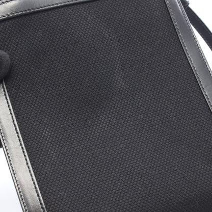 ミニ バーティカルカバ 2WAY ショルダーバッグ キャンバス レザー ブラック セリーヌ