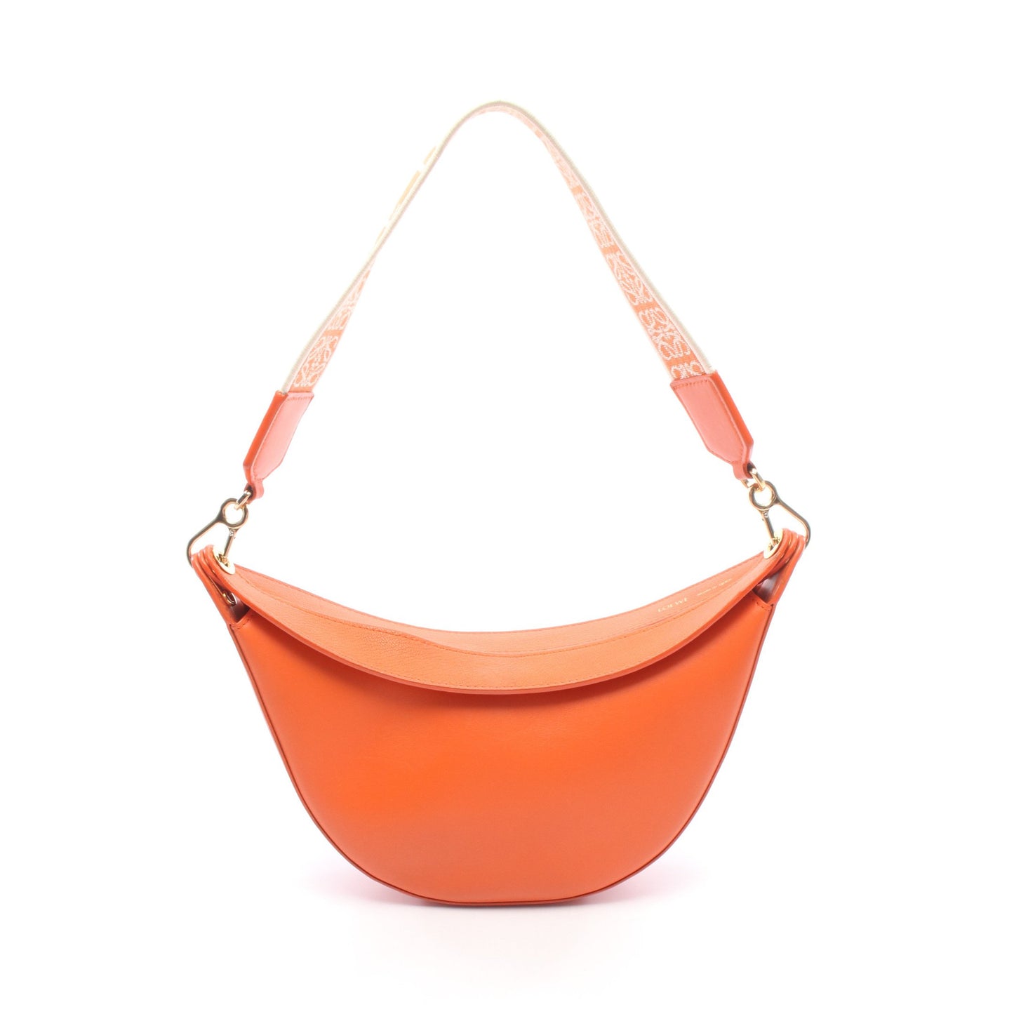 ルナ SMALL ショルダーバッグ レザー オレンジ ロエベ