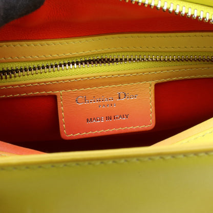 LADY DIOR レディディオール グラデーション 2WAY ハンドバッグ レザー オレンジ イエロー クリスチャンディオール バッグ Christian Dior