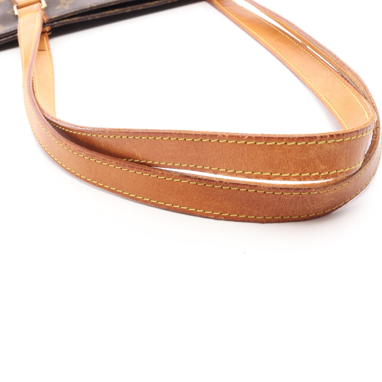 サックショッピング モノグラム ショルダーバッグ トートバッグ PVC レザー ブラウン ルイヴィトン バッグ LOUIS VUITTON
