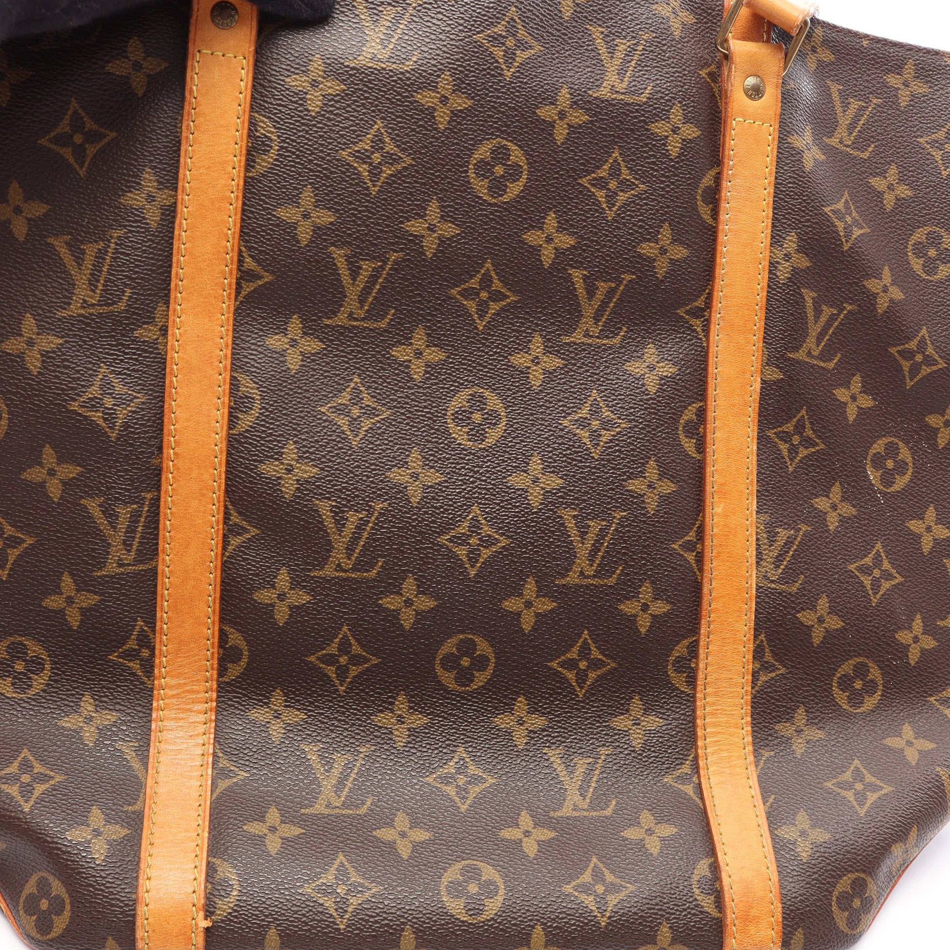 サックショッピング モノグラム ショルダーバッグ トートバッグ PVC レザー ブラウン ルイヴィトン バッグ LOUIS VUITTON