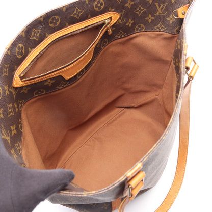 サックショッピング モノグラム ショルダーバッグ トートバッグ PVC レザー ブラウン ルイヴィトン バッグ LOUIS VUITTON