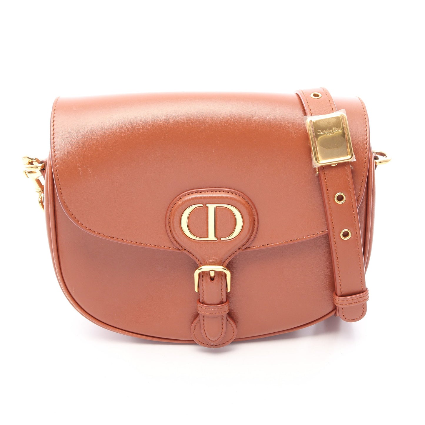 DIOR BOBBY バッグ ミディアム ショルダーバッグ レザー ブラウン クリスチャンディオール
