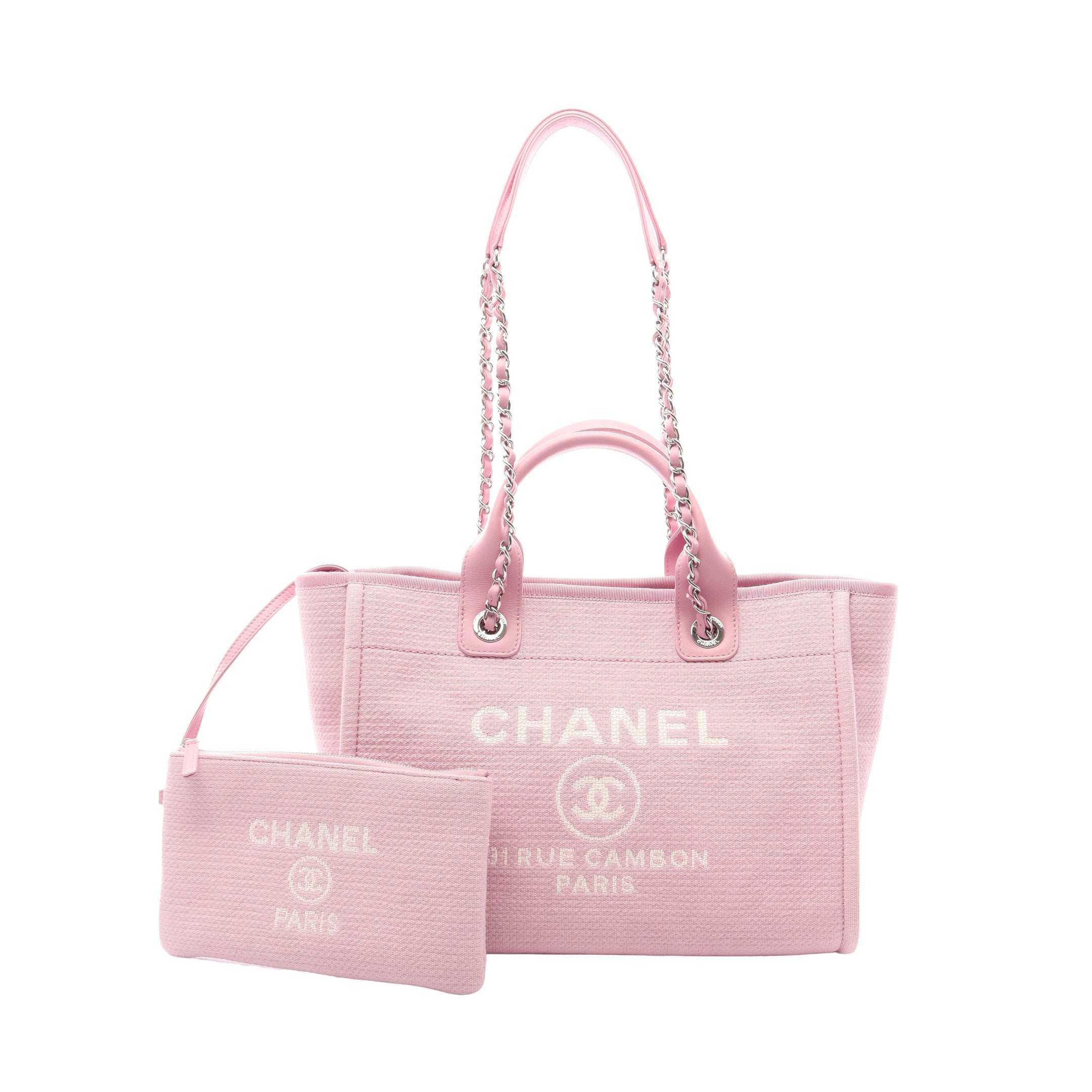CHANEL　ピンク　トートバッグ　ショルダー ドーヴィル チェーンショルダーバッグ チェーントートバッグ
