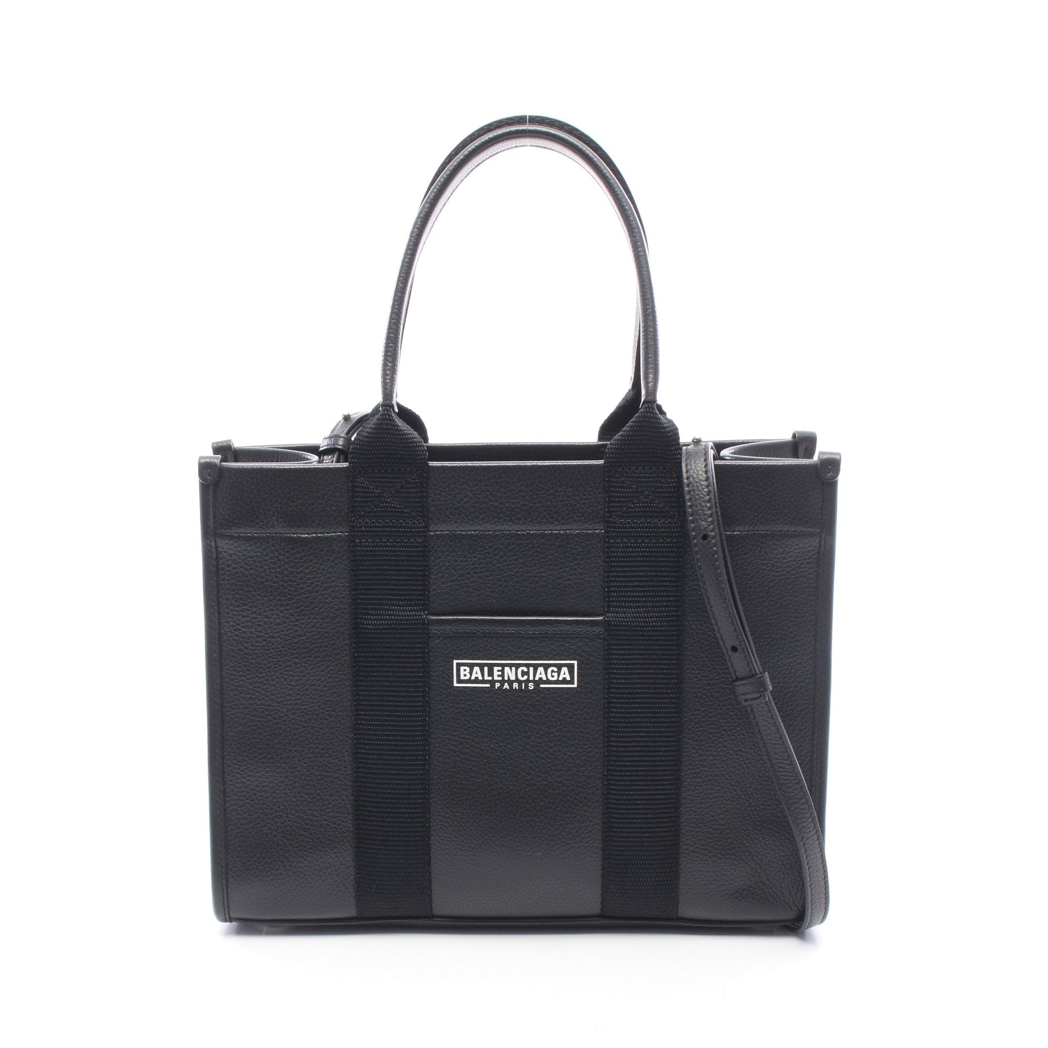 BALENCIAGA ザシティ レザー 2WAY ハンドバッグ ブラック HARDWARE TOTE S 2WAY ハンドバッグ トートバッグ レザー ブラック
