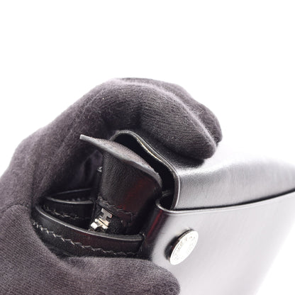 インザボックス ショルダーバッグ ボックスカーフ ブラック シルバー金具 □G刻印 エルメス