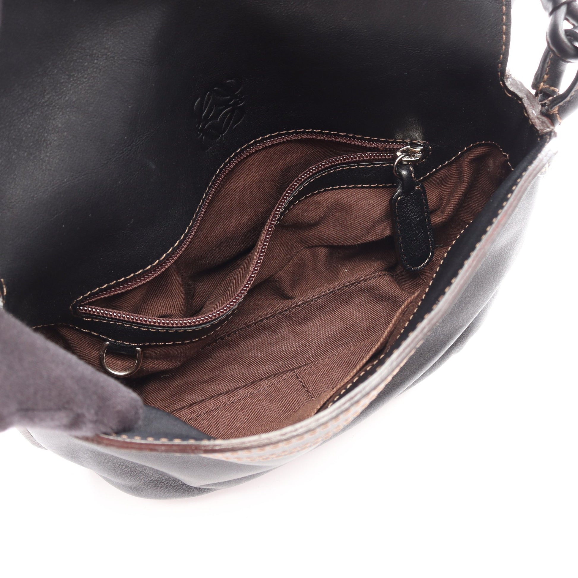 ワンショルダーバッグ レザー ブラック ロエベ バッグ LOEWE
