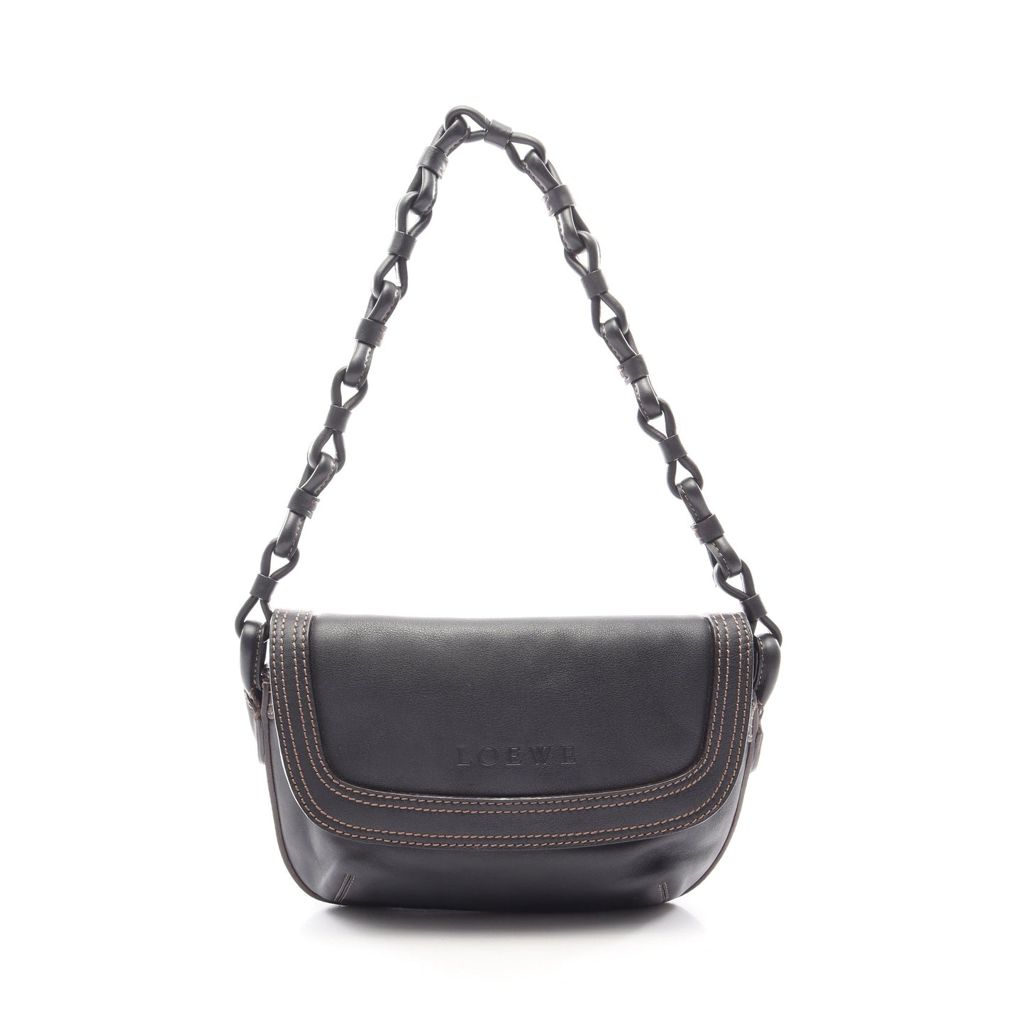 ワンショルダーバッグ レザー ブラック ロエベ バッグ LOEWE