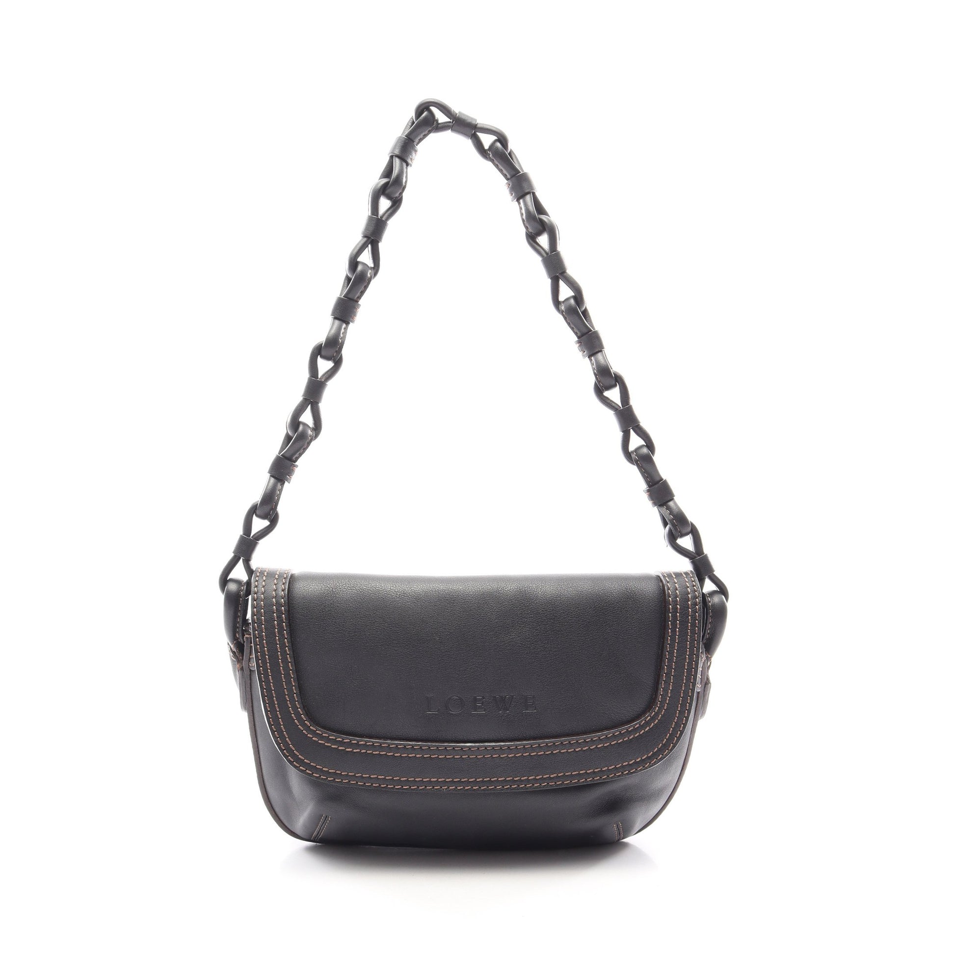 ワンショルダーバッグ レザー ブラック ロエベ バッグ LOEWE