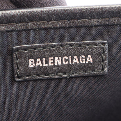 NAVY CABAS S ネイビーカバ ハンドバッグ トートバッグ キャンバス レザー ブラック バレンシアガ バッグ BALENCIAGA