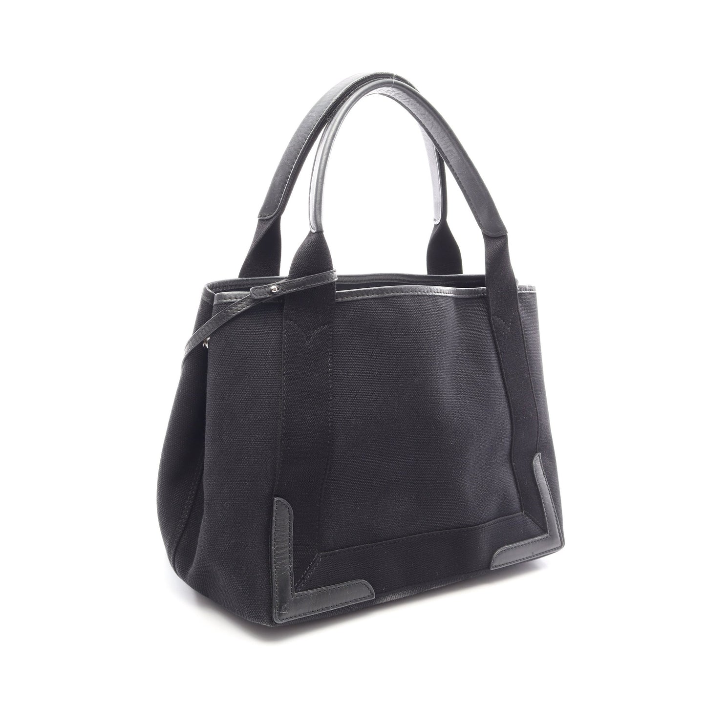 NAVY CABAS S ネイビーカバ ハンドバッグ トートバッグ キャンバス レザー ブラック バレンシアガ バッグ BALENCIAGA