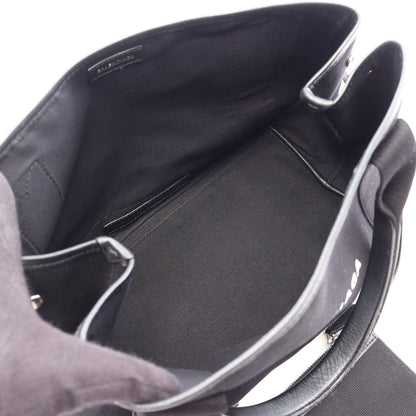 NAVY CABAS S ネイビーカバ ハンドバッグ トートバッグ キャンバス レザー ブラック バレンシアガ バッグ BALENCIAGA