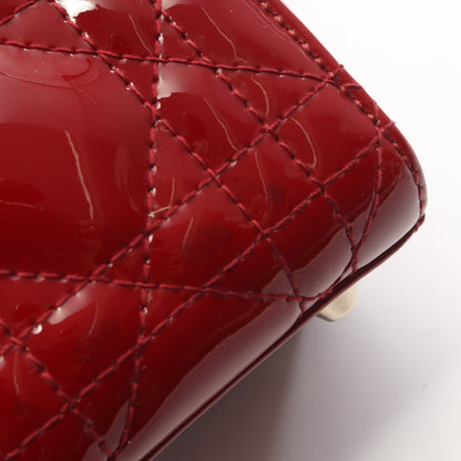 レディディオール ミニ カナージュ 2WAY ハンドバッグ エナメルレザー レッド クリスチャンディオール バッグ Christian Dior