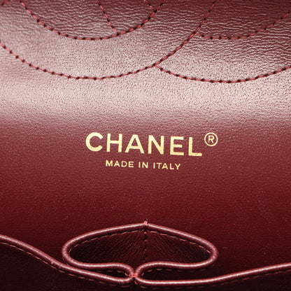デカマトラッセ30 クラシック ラージ Wフラップ Wチェーンショルダーバッグ ラムスキン ブラック ゴールド金具 シャネル