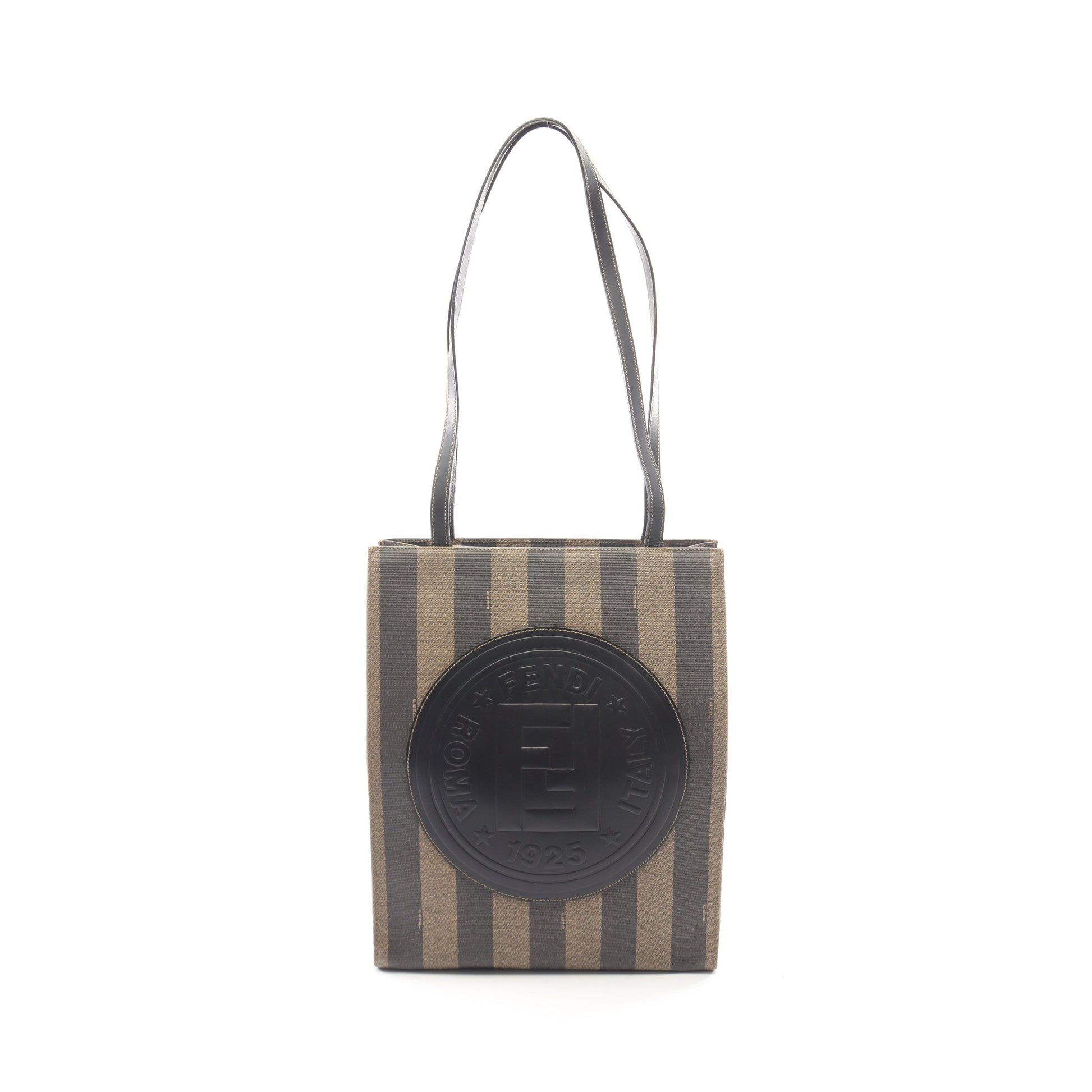 ぺカン ショルダーバッグ トートバッグ PVC レザー ブラウン ブラック フェンディ バッグ FENDI